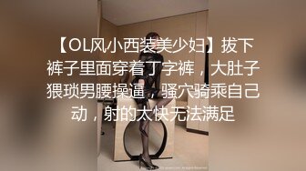 【OL风小西装美少妇】拔下裤子里面穿着丁字裤，大肚子猥琐男腰操逼，骚穴骑乘自己动，射的太快无法满足