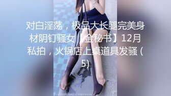 对白淫荡，极品大长腿完美身材阴钉骚女【金秘书】12月私拍，火锅店上桌道具发骚 (5)