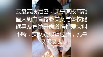 云盘高质泄密，辽宁某校高颜值大奶白皙露脸美女与体校健硕男友宾馆开房激情性爱尖叫不断，美女疑似堕过胎，乳晕又黑又大