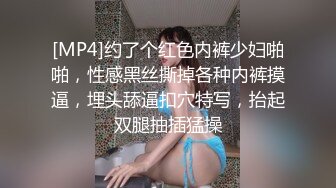 [MP4]约了个红色内裤少妇啪啪，性感黑丝撕掉各种内裤摸逼，埋头舔逼扣穴特写，抬起双腿抽插猛操